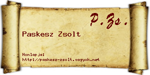 Paskesz Zsolt névjegykártya